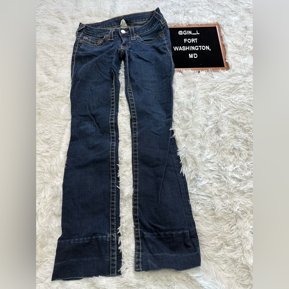 TRUE RELIGION JOHNNY SKINNY FLARE LEG JEANS Size 26